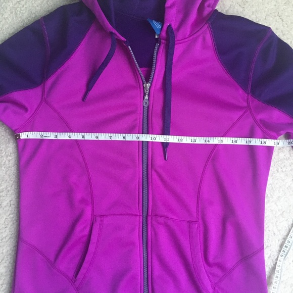 Reebok Zippered Purple Jacket w/Hoodie size MED - Picture 6 of 10